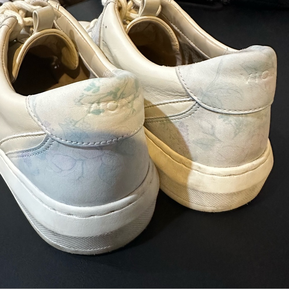 Vionic Cream Leather Sneakers with Pastel Floral Accents - Picture 11 of 11
